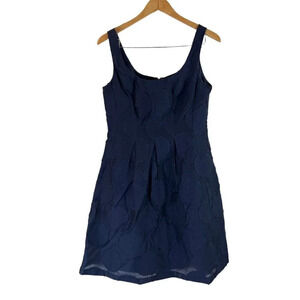 Nine West Knee Length A Line Dress Size 10 Circle Pattern Frayed Pockets Tank